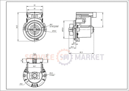 Indesit Ariston, LG washing machine Drain pump BPX2-137(285) LEILI 35W