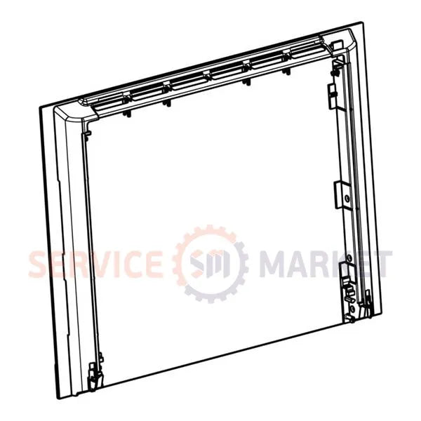 External door panel (with fastenings) for Electrolux oven 140242365256 594x465mm