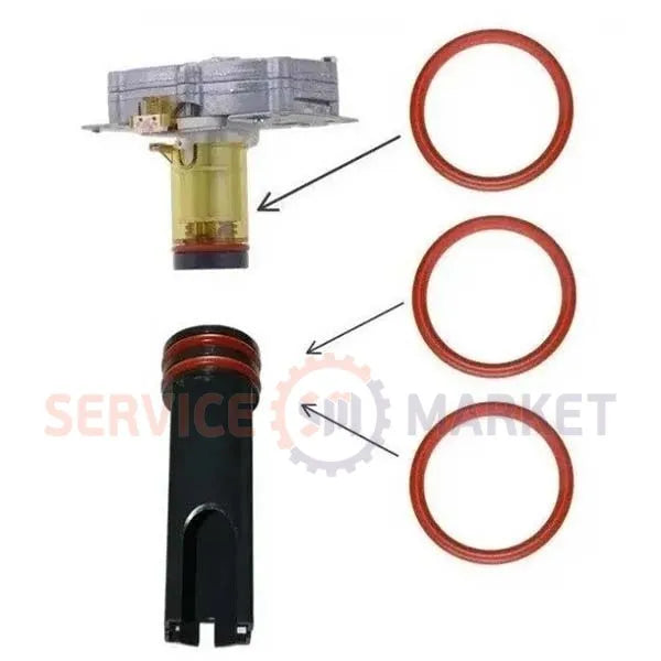Set of O-Ring gaskets for the thermoblock for DeLonghi coffee machine 43x35x4mm (3 pcs.) orange