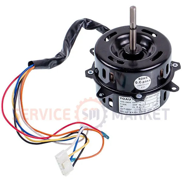 Двигатель наружного блока для кондиционера Beko 9196008015 YDK95-30-6A3 30W 240V 0.30A, шток 8x60мм