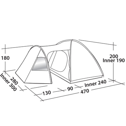 Five-year-old tent Easy Camp Eclipse 500 Rustic Green (120387)