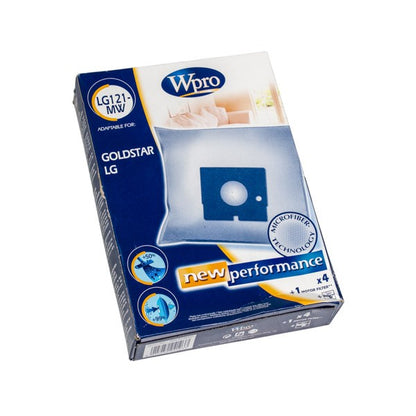 Set of microfiber bags (4 pcs) + motor filter Wpro vacuum cleaner LG, Samsung