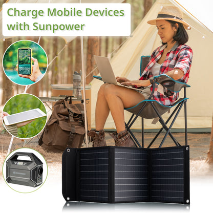 Portable charging device for Sony's Bresser Mobile Solar Charger 40 Watt USB DC (3810040)