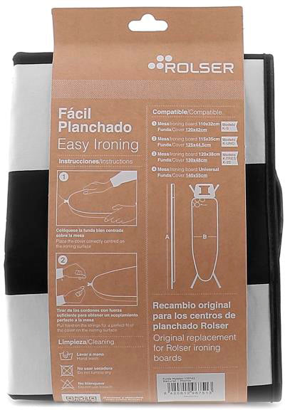 Ironing board cover Rolser Muleton Blanco/Negro 140 x 55 cm (FUR004-2064)
