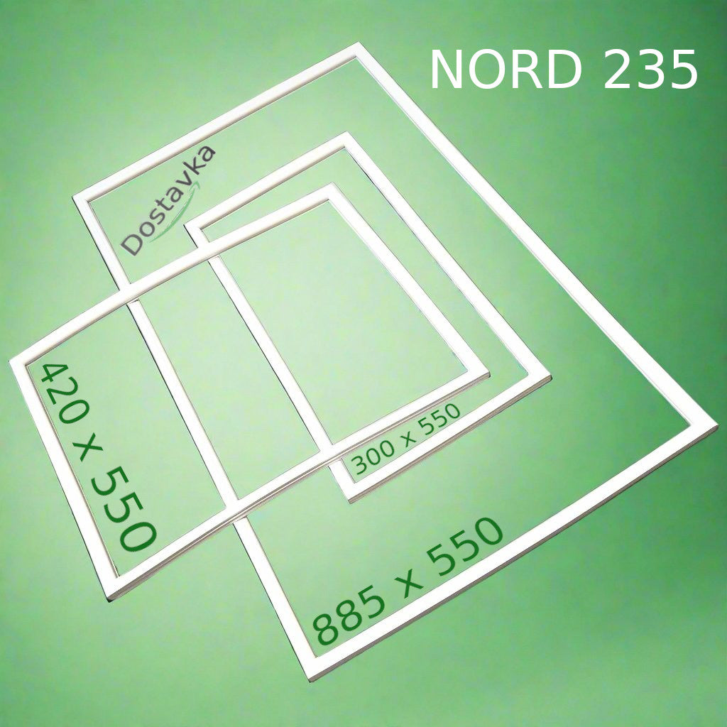 Seals (885*550 420*550 300*550) for 3-chamber refrigerator Nord NORD 235