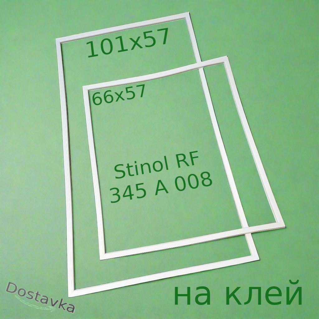 Seals 66x57 and 101x57 for Stinol RF 345 refrigerator on glue/screws