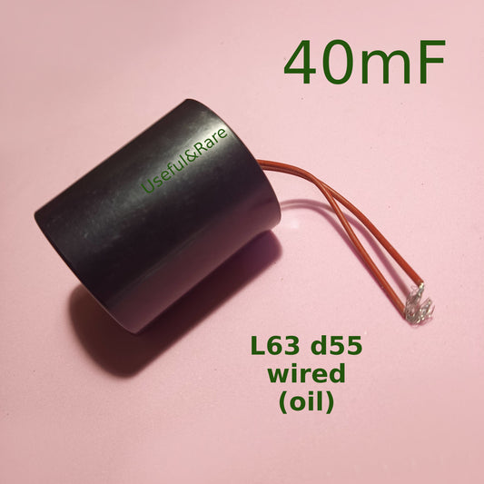 40mF L63 d55 провода (масло)