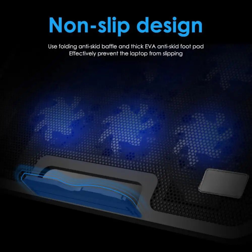 Laptop Cooling Pad with Cooler H9 (2 USB Ports + 6 Fans)