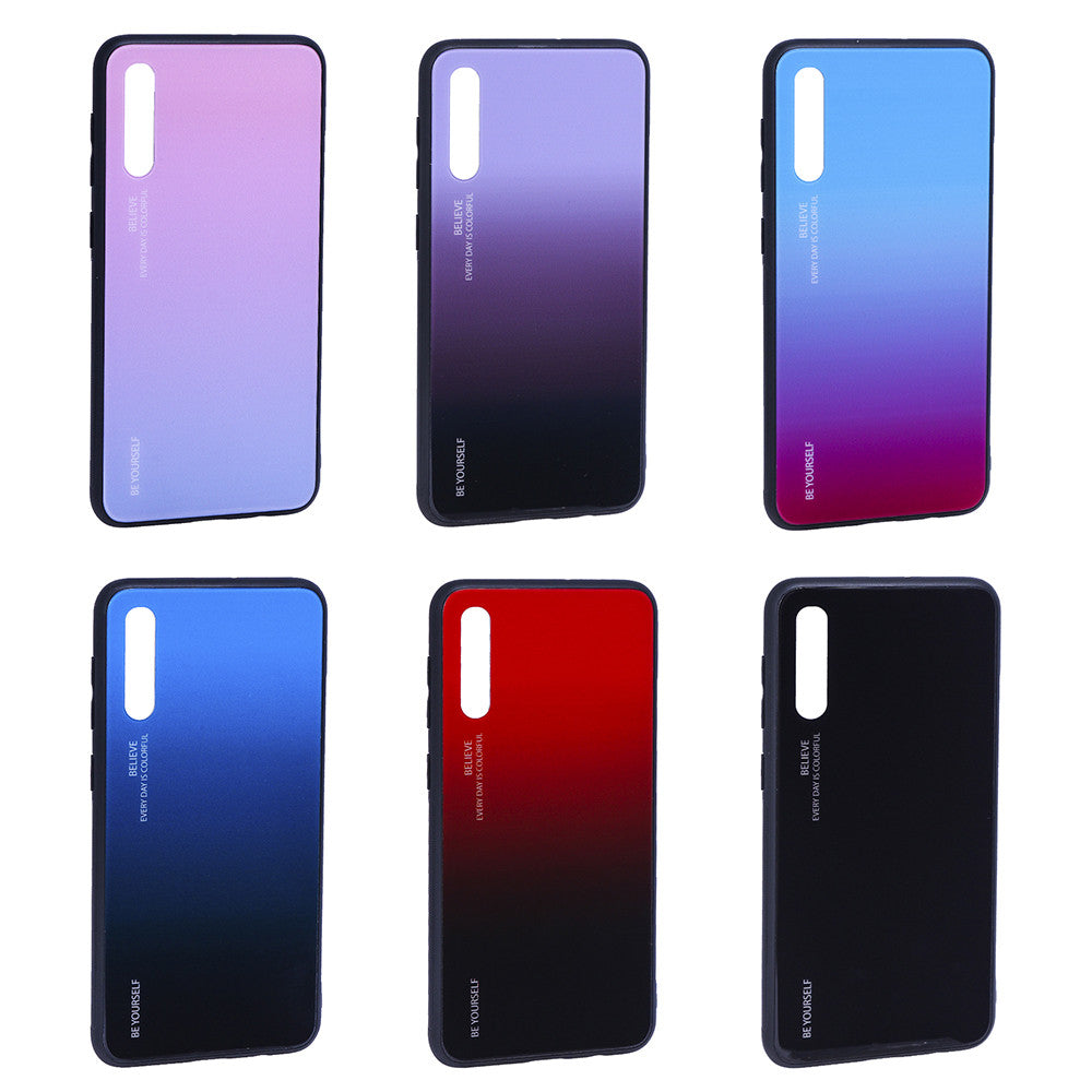 Cover Cases Gradient Glass Case Samsung A50 2019 - Black