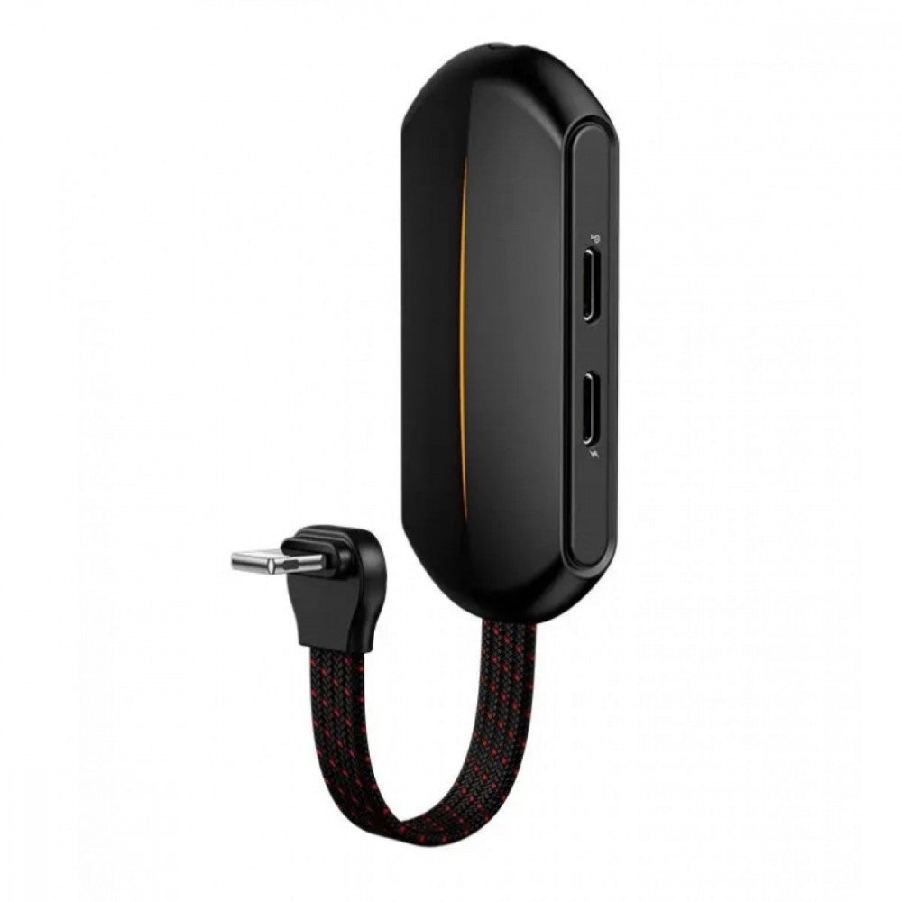 Adapter Lightning To 3.5mm &amp; Dual Lightning Baseus (CALL47-01) 3 in 1 L47 Black