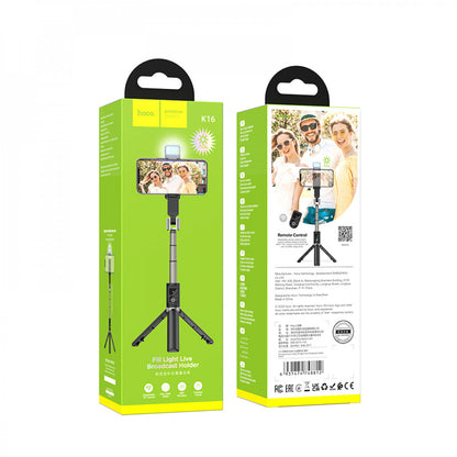 Live Broadcast Holder – Hoco K16 aluminum alloy fill light live broadcast holder – black