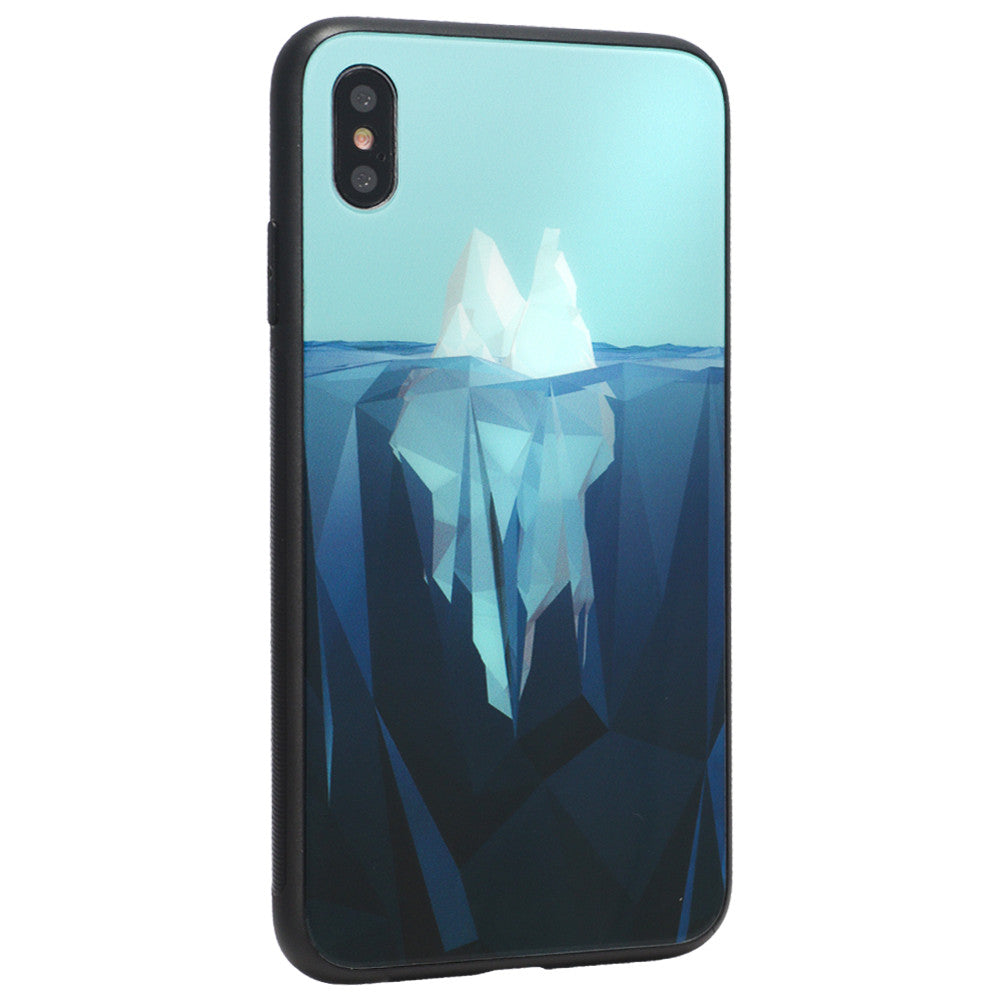 Glass with print TPU Case iPhone 7 — Ice