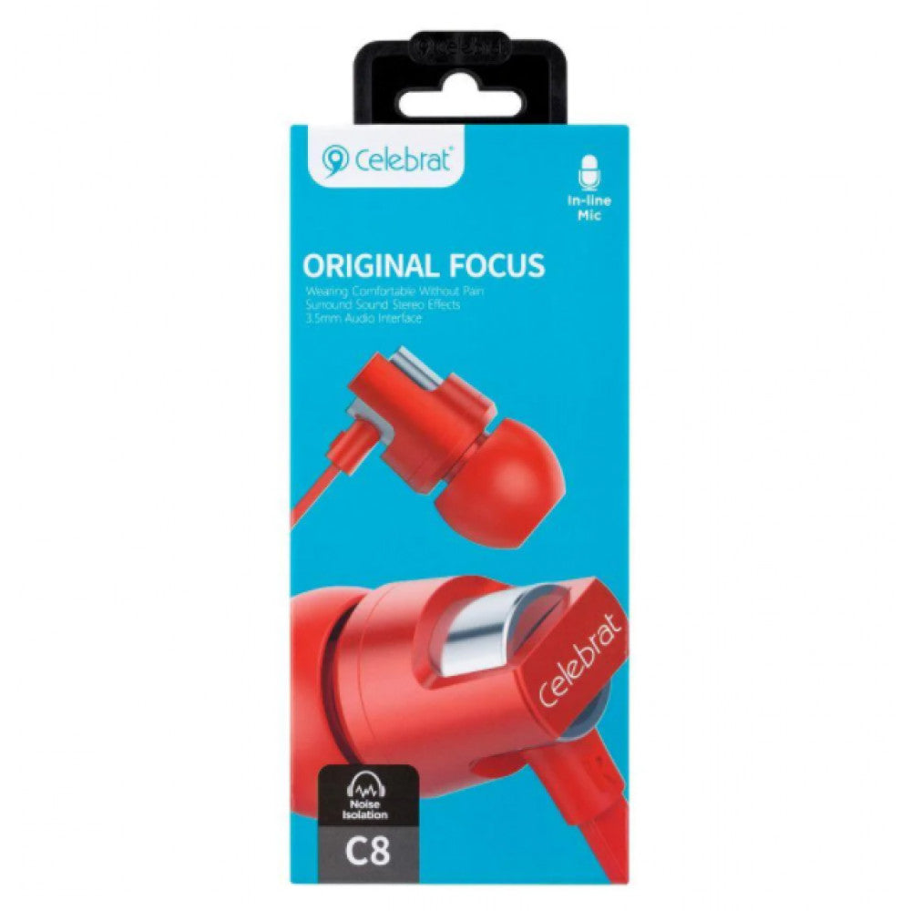 Headphones with microphone 3.5mm Celebrat C8 – Dark Gray