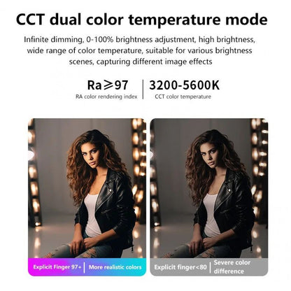 ZSYB JB-200X 200W 3200K-5600K Flexible LED Video Light with APP Control 63cm