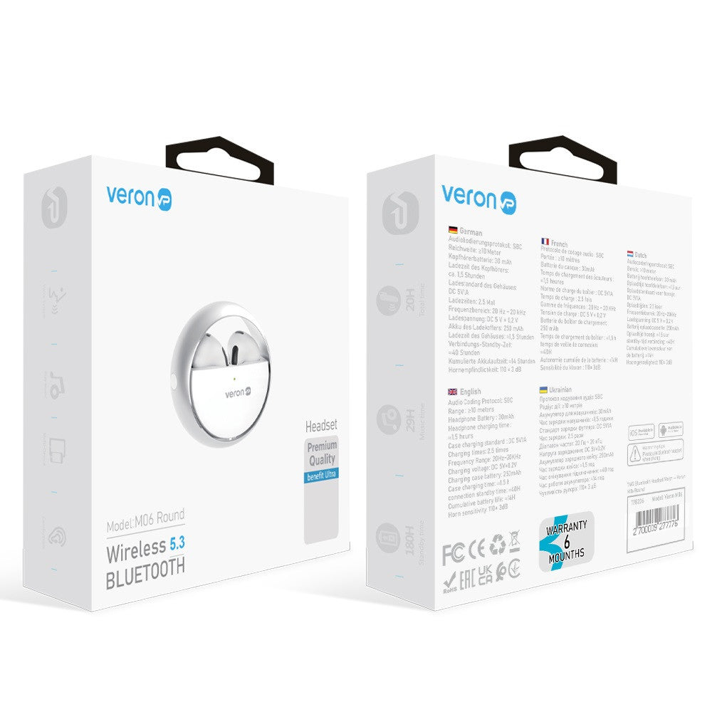 TWS Bluetooth Headset Veron – Veron M06 Round