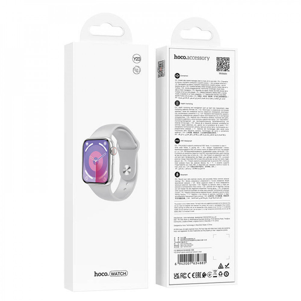 Smart Sports Watch (Call Version) Hoco Y23 — Black