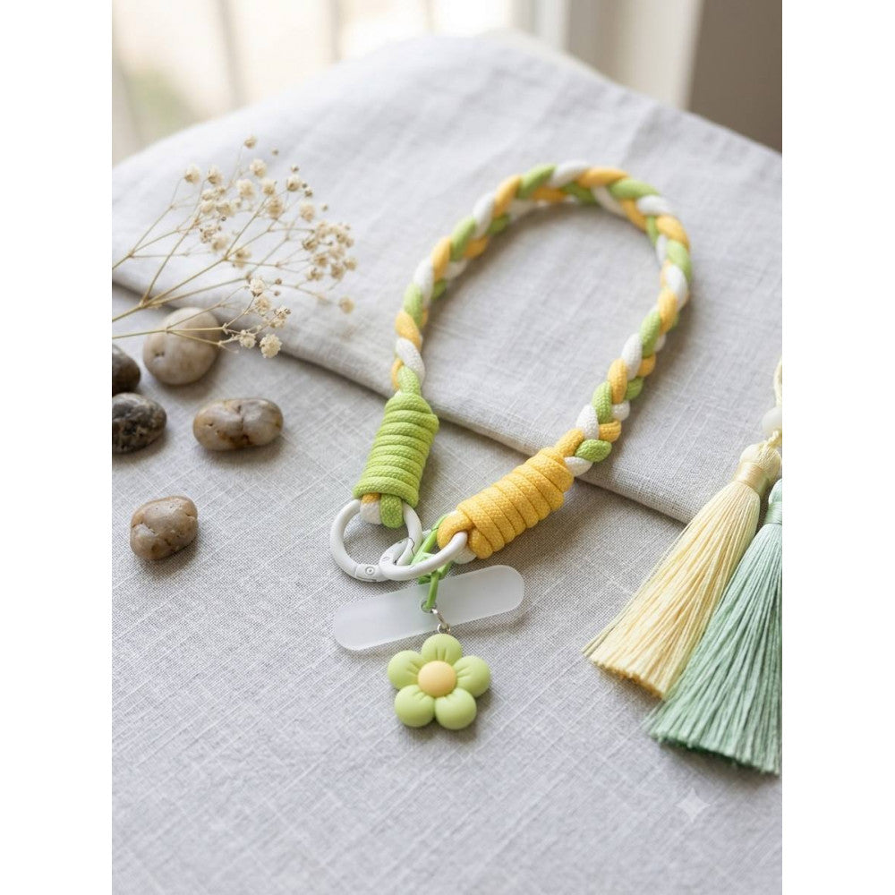 Брелок Braid Flower  — Green&Yellow