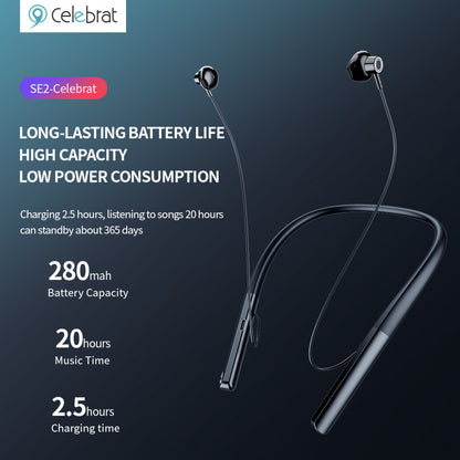 Bluetooth headphones Celebrat SE2 – Black