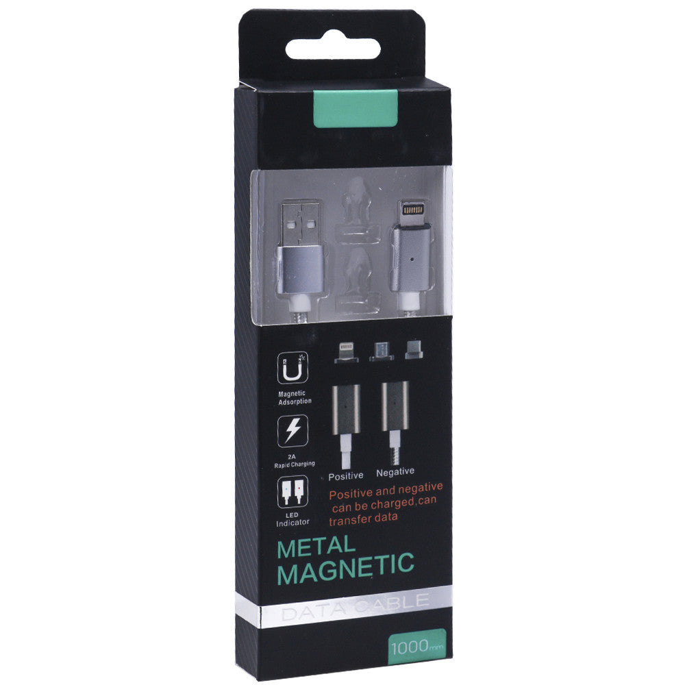 Lightning cable 2A (1m) Metal Magnetic MultiColor