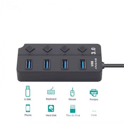 USB HUB : USB 3.0 To 4 USB 4 port 30cm
