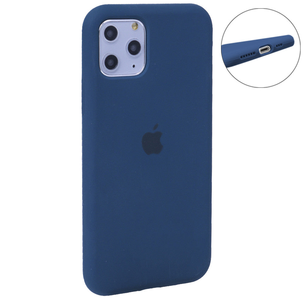 Original Silicone Case Full Size iPhone 11 Pro Max — Midnight Blue (8)