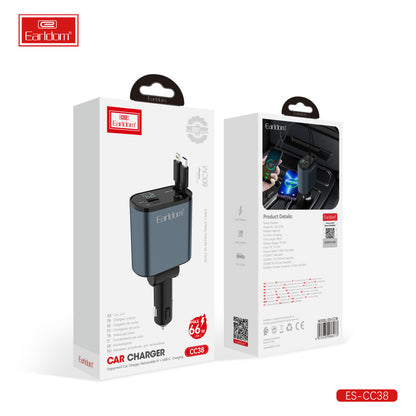Car Charger 66W 1U 1C Earldom ES-CC38