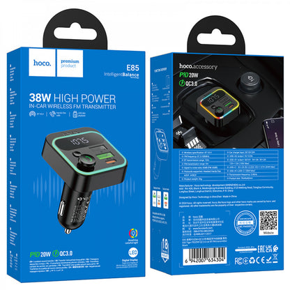 Fm Transmitter MP3 | Car Charger | 3.0A | PD20W | 2U — Hoco E85