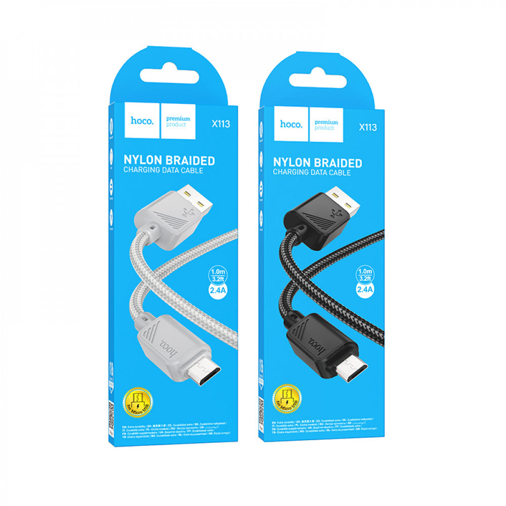 Кабель Micro 2.4A (1m) — Hoco X113 — Black