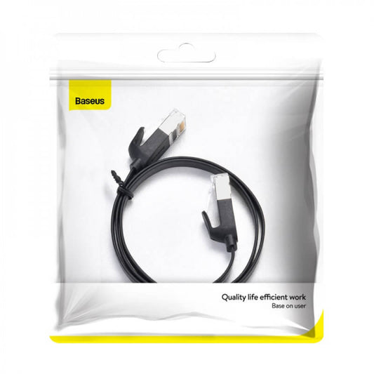 Six types of RJ45 Gigabit network cable 5m Baseus (PCWL-D01) high Speed ​​(flat cable) Black – PCWL-D01 Black