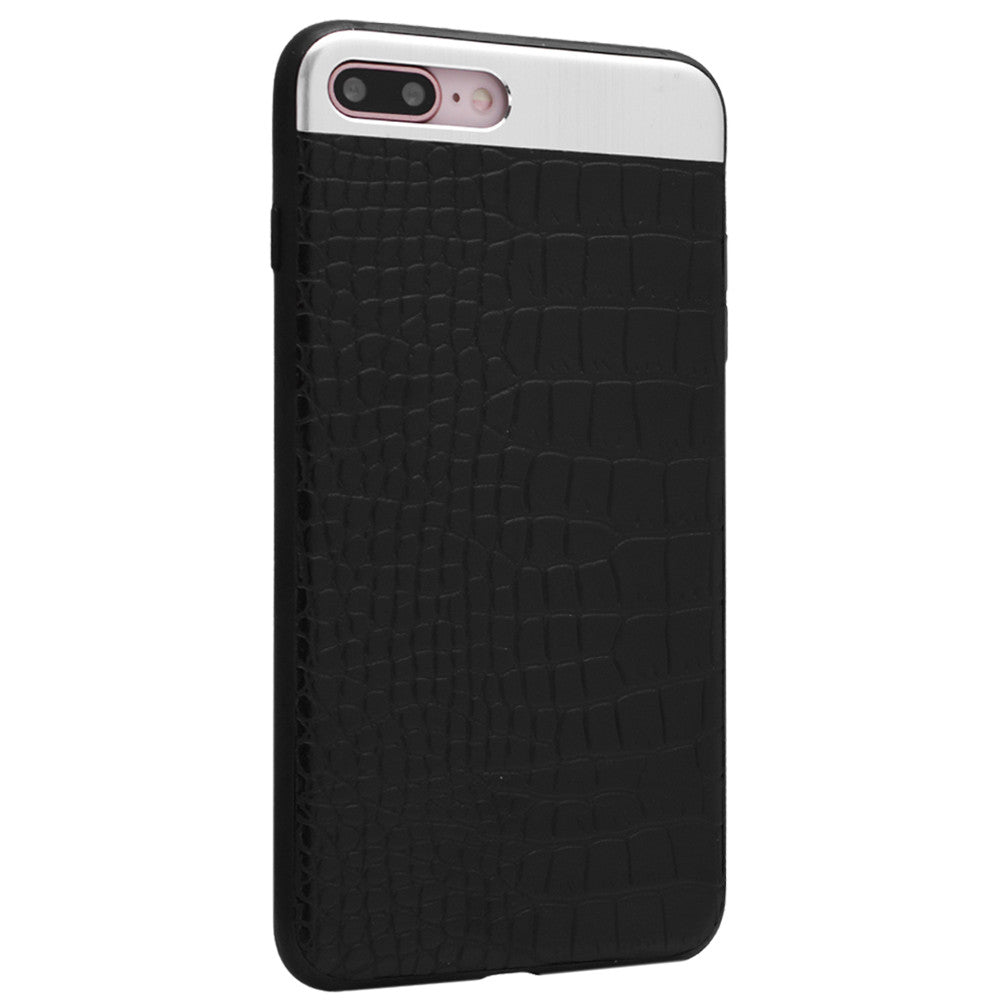 Top & Bottom Metal Leather Cover Case iPhone 7 ; 8 