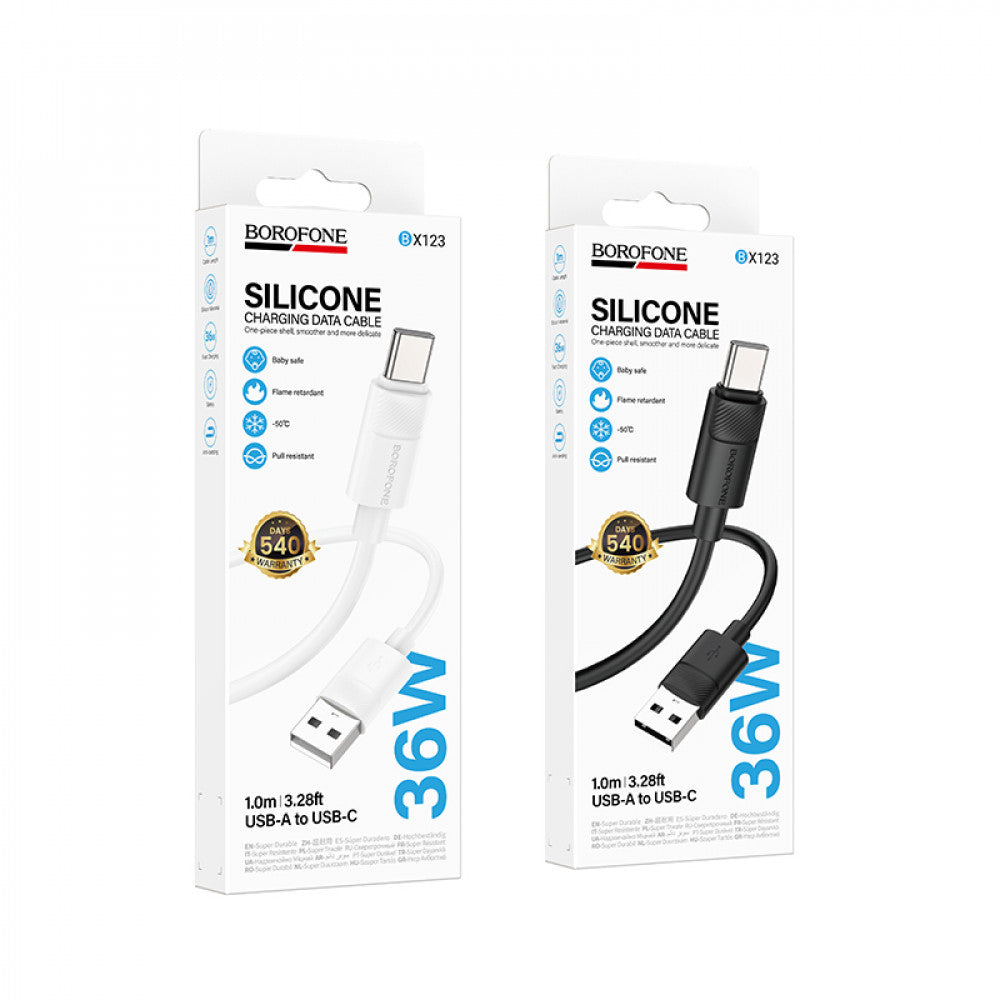 Кабель USB C 3A (1m) Borofone BX123 — White