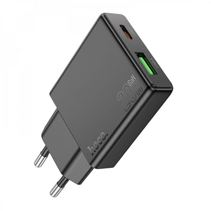 Home Charger | 20W | PD | QC3.0 — Hoco N38 — Black