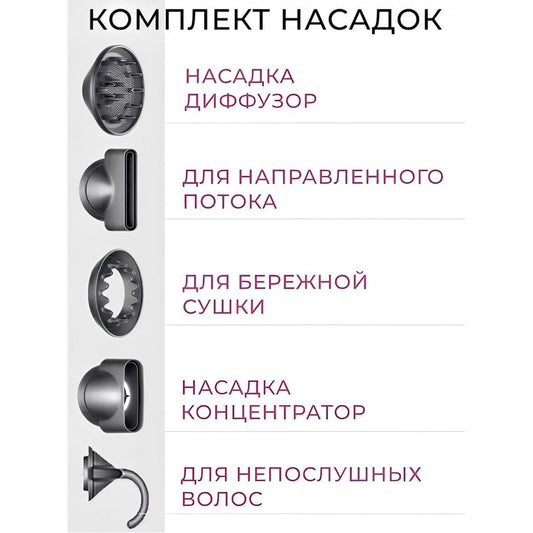 Высокоскоростной фен 5 в 1 XF-09