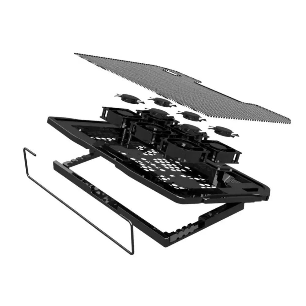 Laptop Cooling Pad with Cooler H9 (2 USB Ports + 6 Fans)