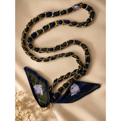 Шнурок на шею «Silk Scarf » — Dark Blue