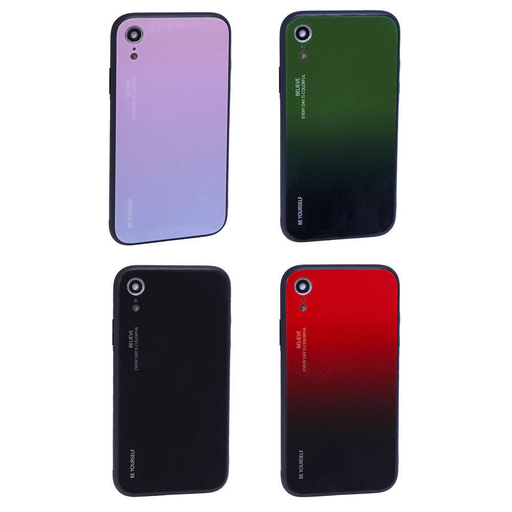 Cover Cases Gradient Glass Case iPhone Xr - Black