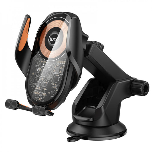 Автотримач розсувний на повітропровід з бездротовою зарядкою 15W Hoco HW34