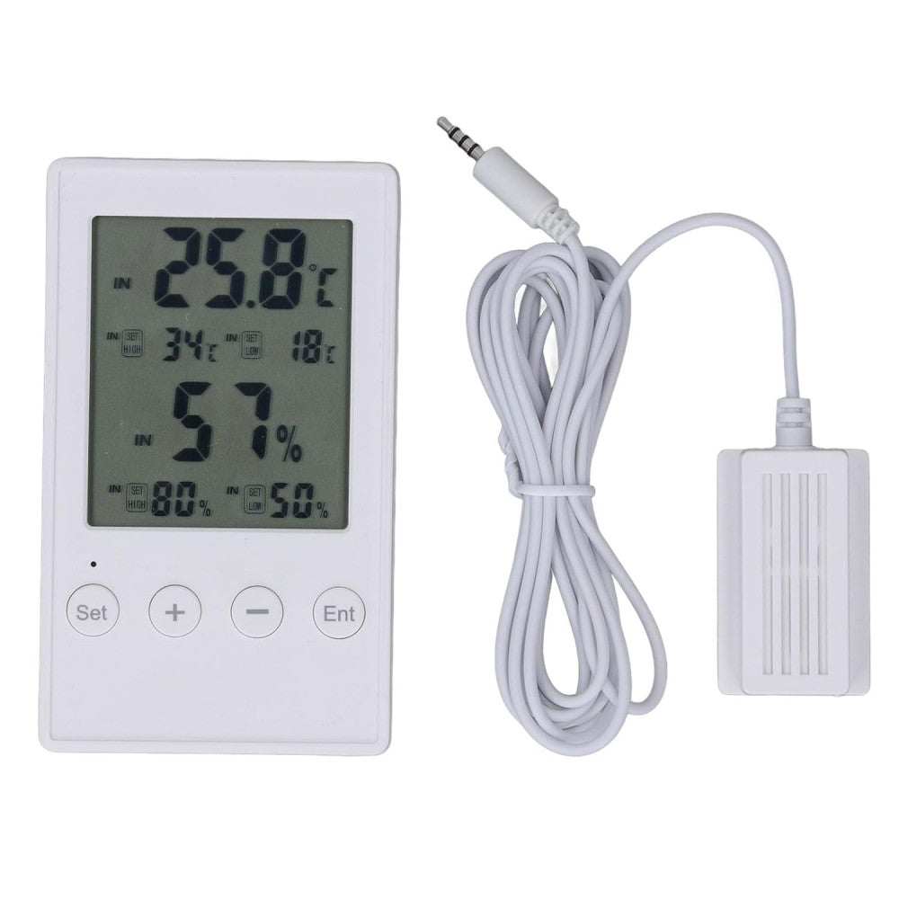 Digital thermometer and hygrometer for measuring temperature and humidity indoors and outdoors (55*95mm)