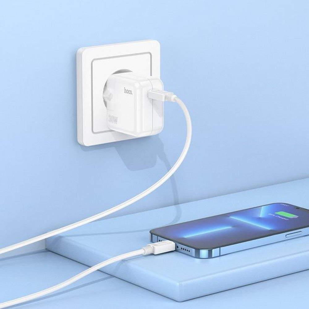 Home Charger | 30W | PD | QC3.0 – Hoco C112A – White