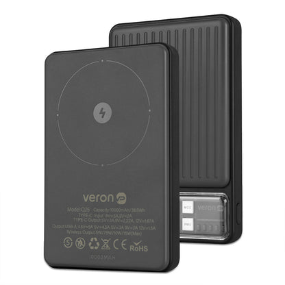 Power Bank 10000 mAh | 22.5W — Veron Q25 with Magsafe magnetic fast charging USB C+USB A