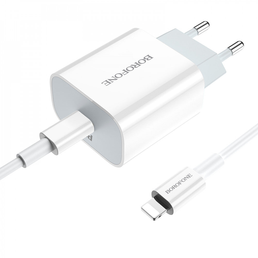 Home Charger | 20W | PD | Lightning Cable (1m) – Borofone BA38A – White
