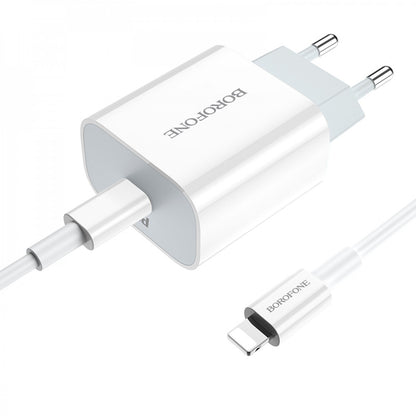 Home Charger | 20W | PD | Lightning Cable (1m) – Borofone BA38A – White
