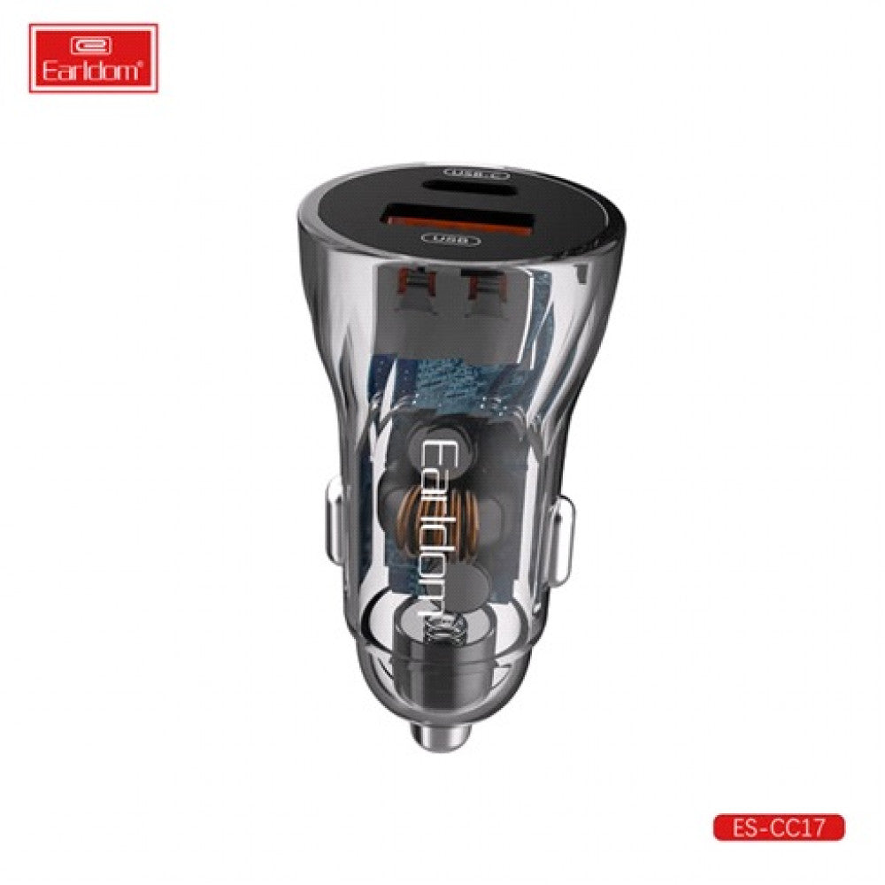 Car Charger 2.4A 1U 1C Earldom ES-CC17