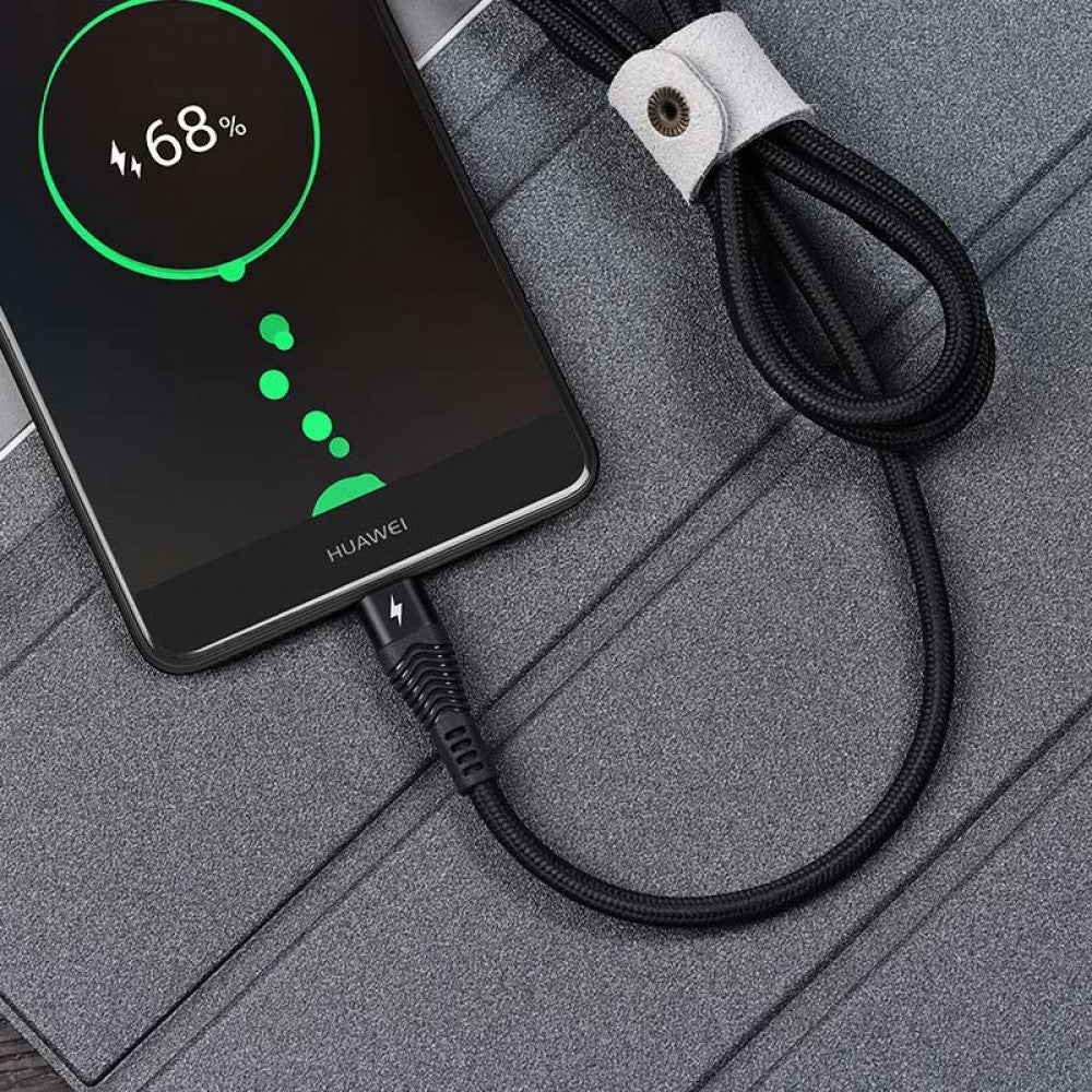 Кабель USB C 5A (1.2m) — Hoco U53 — Black