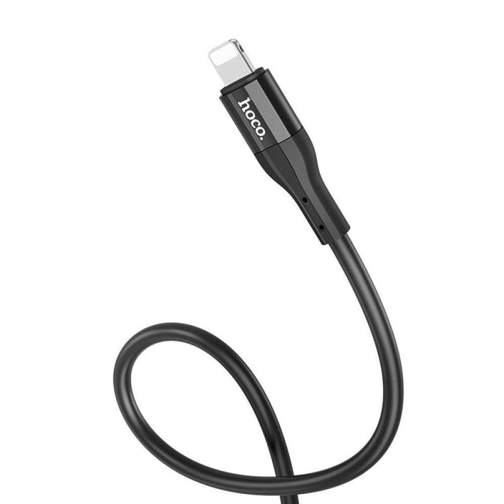 Кабель Lightning 2.4A (1m) Hoco X72 Silicone — Black