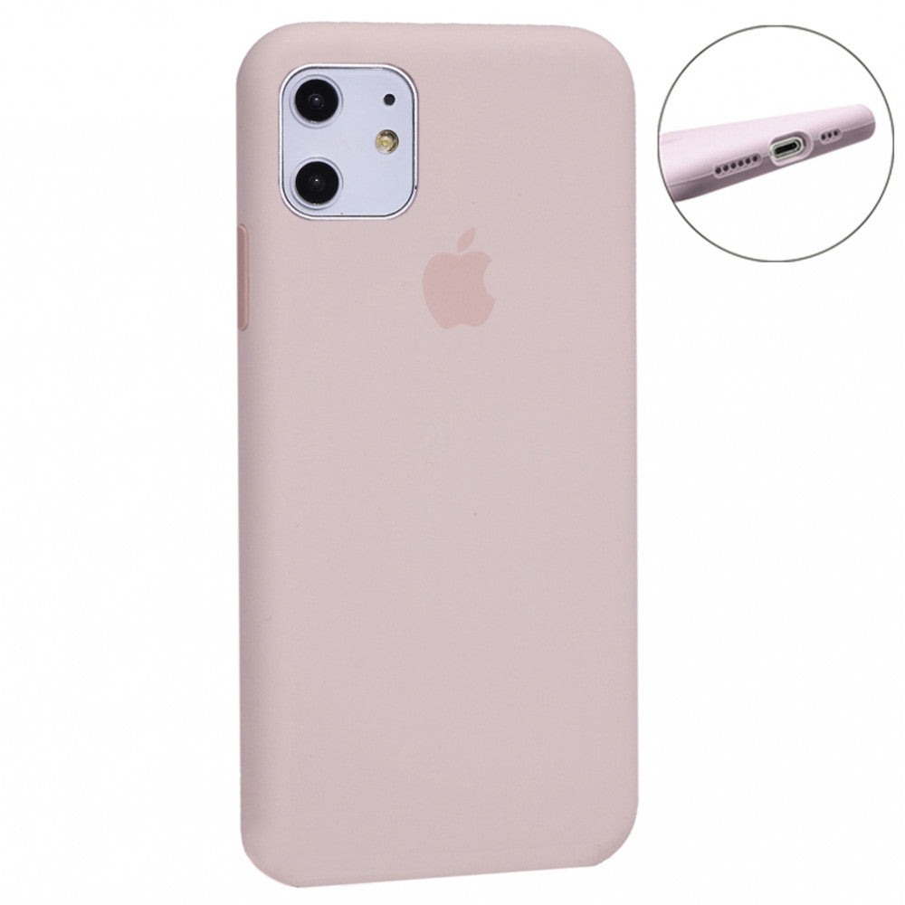 Original Silicone Case Full Size iPhone 11 – Neon Pink