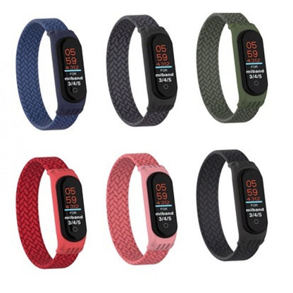 Reminets Nylon Solo Loop Xiaomi Mi Band 5 6 – Blue
