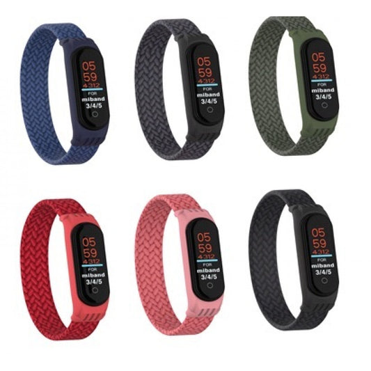 Reminets Nylon Solo Loop Xiaomi Mi Band 5 6 – Blue