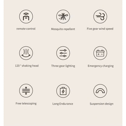 Портативный мини вентилятор WT-F61A White - 10000 mAh