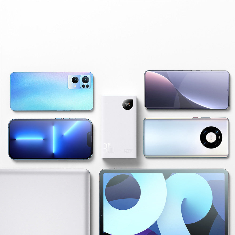 Power Bank 20000 mAh | 30W | Digital Display - Baseus (PPAD050) - PPAD050002 White